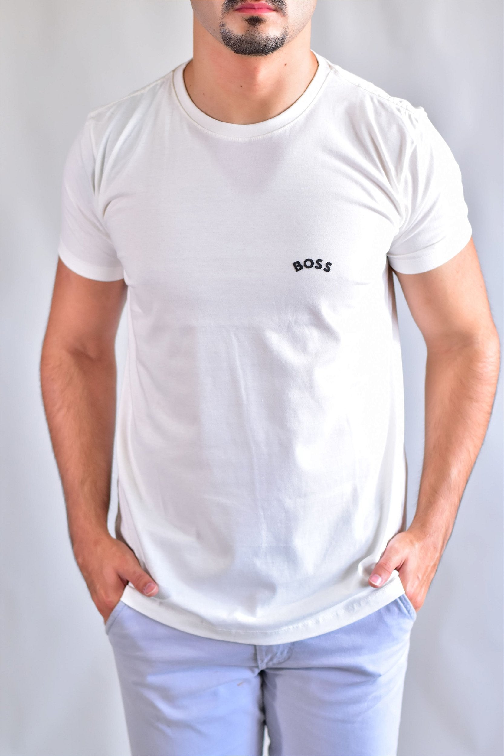 Camiseta Boss Basic Arch - Off White