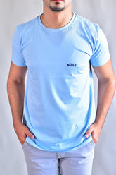 Camiseta Boss Basic Arch - Azul Bebê